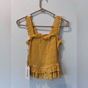 Shyanne Mustard Ruffle Camisole